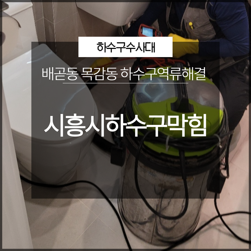 시흥시하수구막힘 배곧동 목감동 하수구역류해결 빠르게 원인 분석