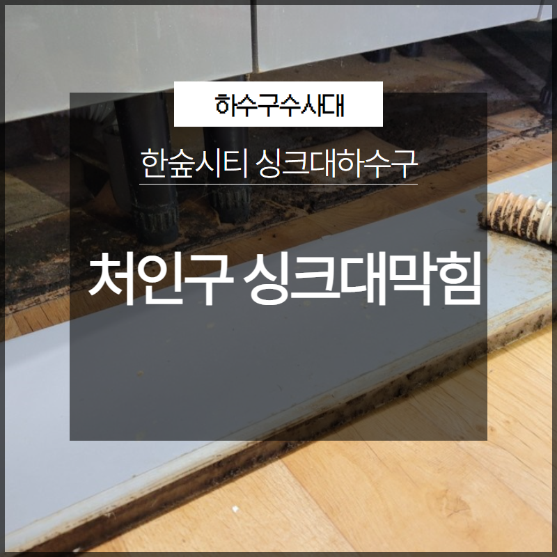처인구 싱크대막힘 한숲시티 싱크대하수구 해결하려면? 현장 상황